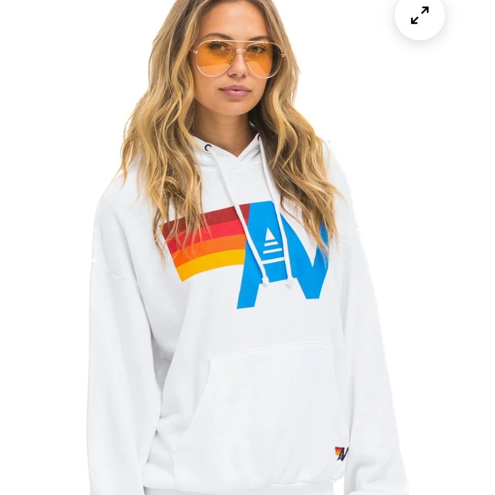 Aviator Nation White Hoodie